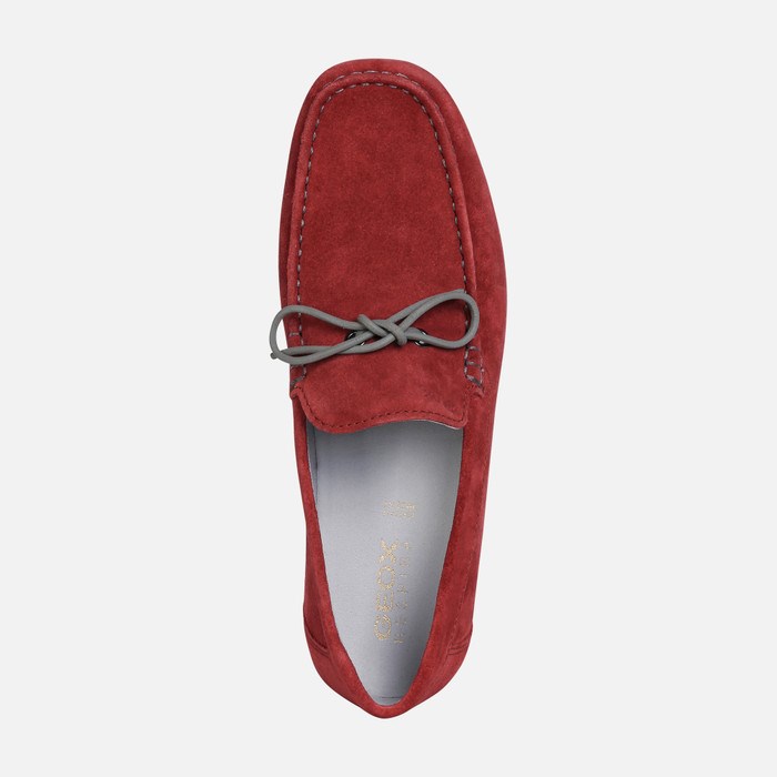 Mokasiny Geox Tivoli Panske Červené | 71340-XSBT