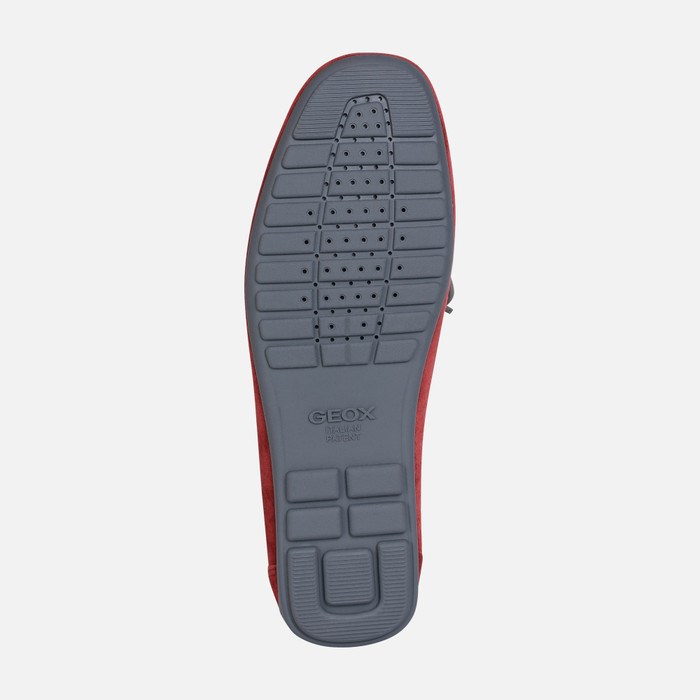Mokasiny Geox Tivoli Panske Červené | 71340-XSBT