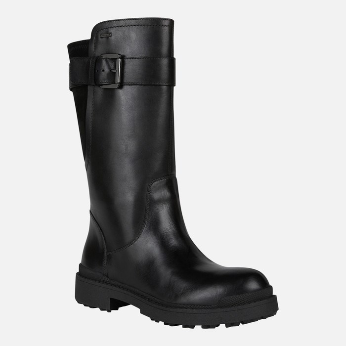 Moto Cizmy Geox Nevegal Abx Damske Čierne | 35291-FZVL