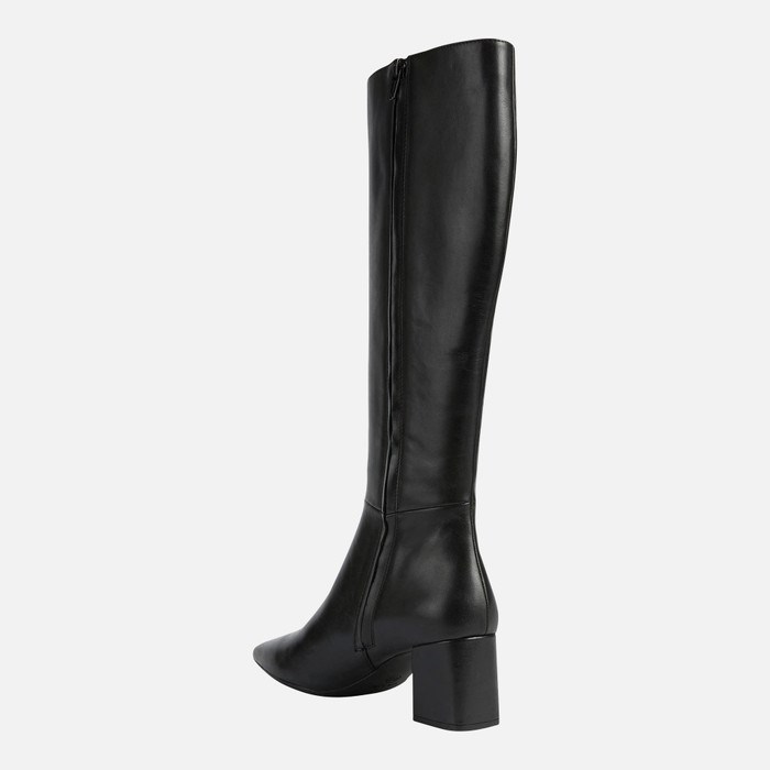 Podpätky Geox Bigliana Damske Čierne | 52398-CUIR