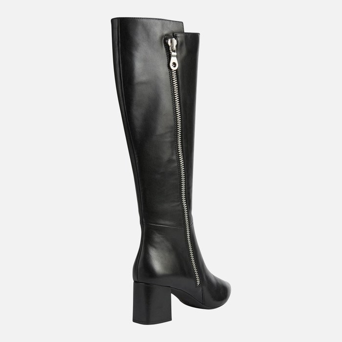 Podpätky Geox Bigliana Damske Čierne | 52398-CUIR