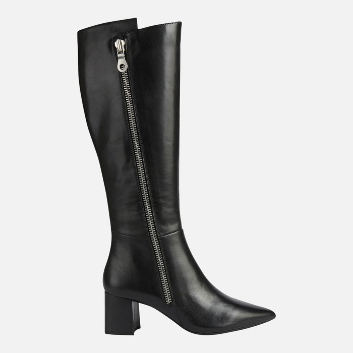 Podpätky Geox Bigliana Damske Čierne | 52398-CUIR