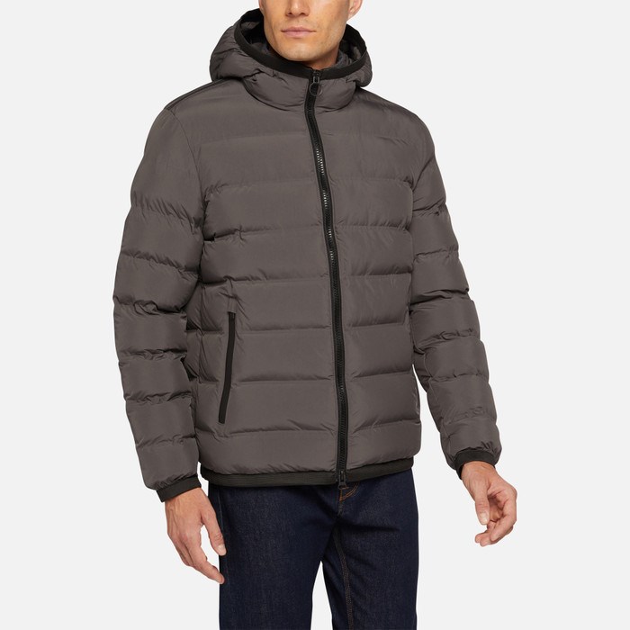Páperové Bundy Geox Spherica Panske Gray Pinstripe | 78146-JZQX