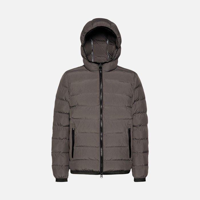 Páperové Bundy Geox Spherica Panske Gray Pinstripe | 78146-JZQX
