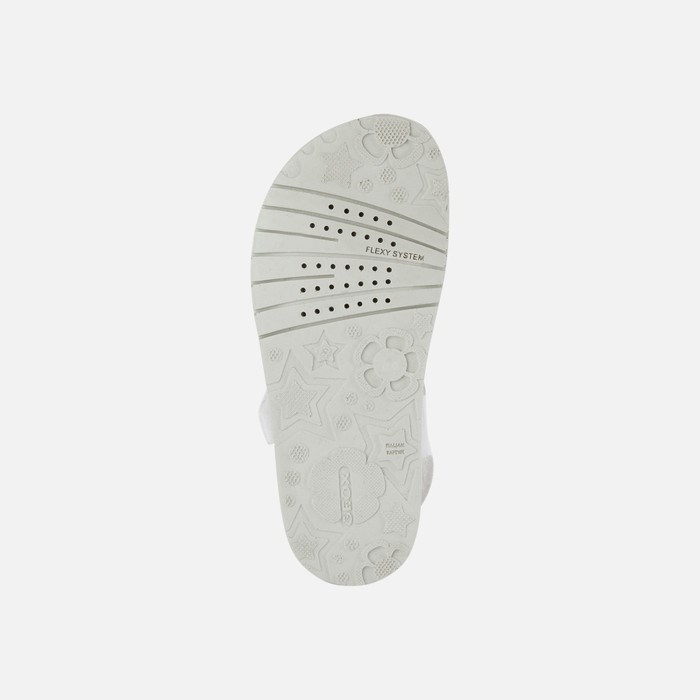Sandále Geox Sandal Costarei Dievcenske Biele | 28370-NKOB