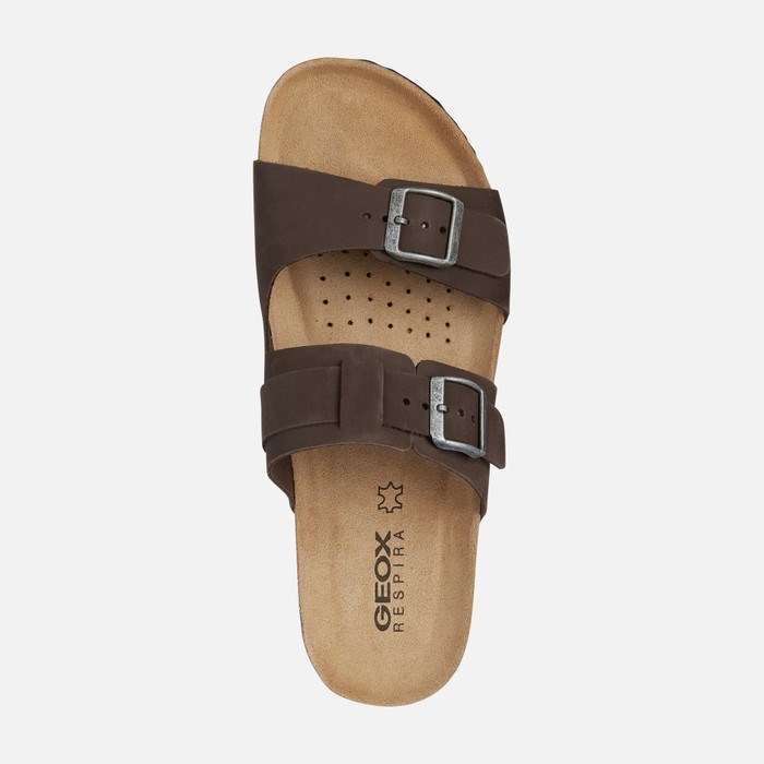 Sandále Geox Sandal Ghita Panske Tmavo Káva | 15362-KUQM