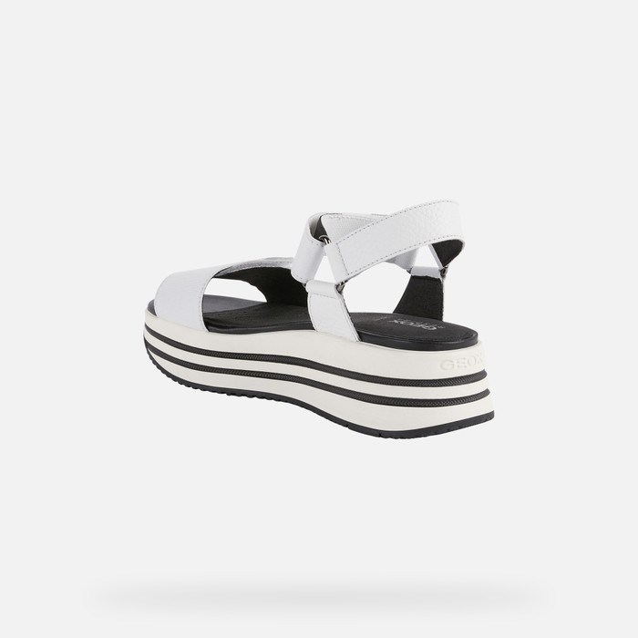 Sandále Geox Sandal Kency Damske Biele | 71498-LNXW