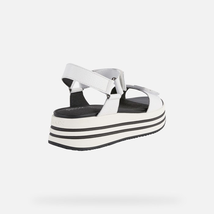 Sandále Geox Sandal Kency Damske Biele | 71498-LNXW