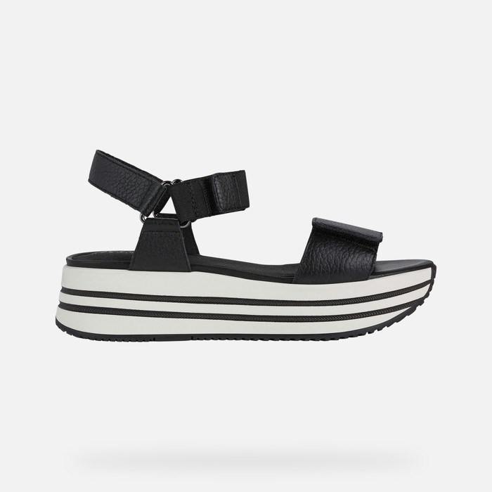 Sandále Geox Sandal Kency Damske Čierne | 04923-DFRZ