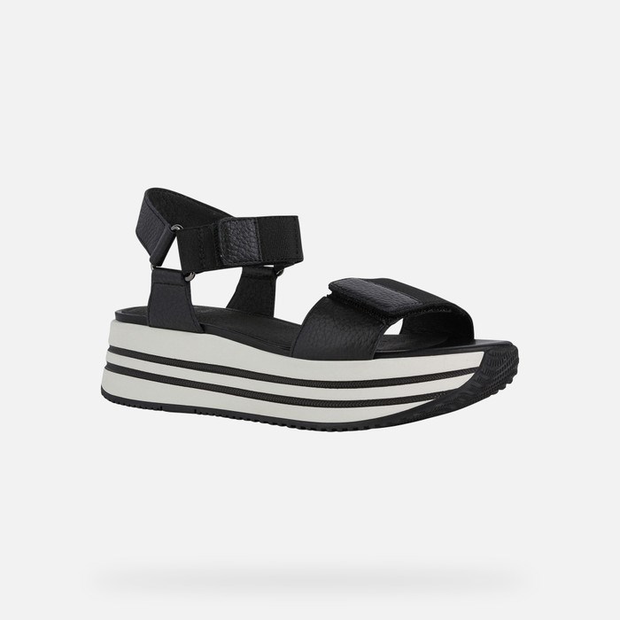 Sandále Geox Sandal Kency Damske Čierne | 04923-DFRZ