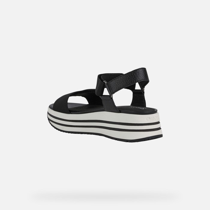 Sandále Geox Sandal Kency Damske Čierne | 04923-DFRZ