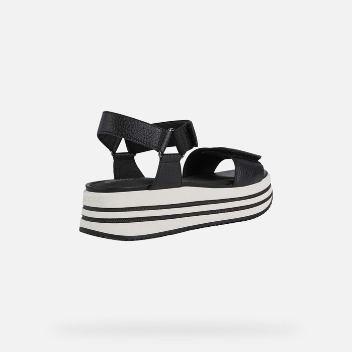 Sandále Geox Sandal Kency Damske Čierne | 04923-DFRZ