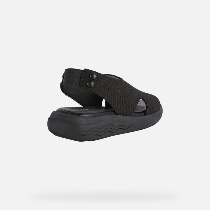 Sandále Geox Spherica Ec5 Damske Čierne | 45786-XOVG
