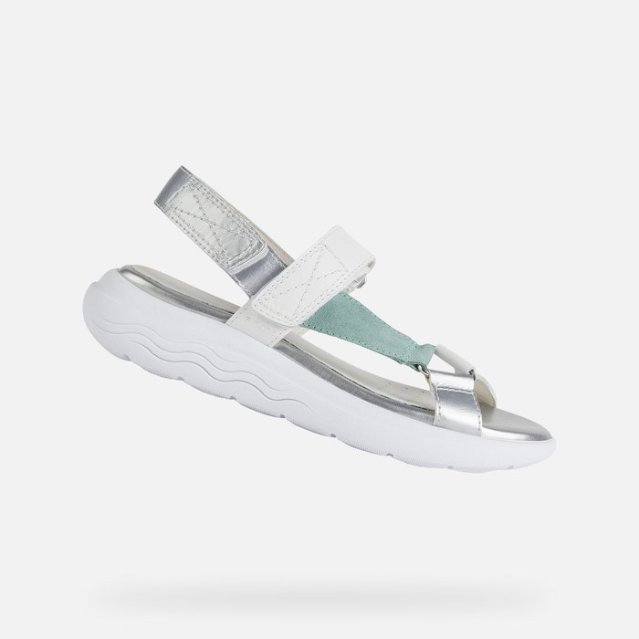 Sandále Geox Spherica Ec5w Damske Biele Mätové | 87240-BCMI