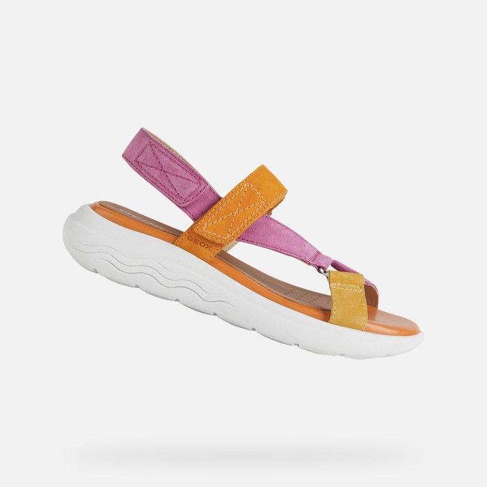 Sandále Geox Spherica Ec5w Damske Fuchsie Oranžové | 14236-PUKE
