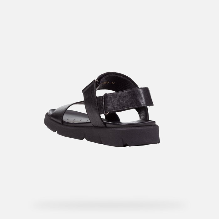 Sandále Geox Xand 2s Panske Čierne | 32840-XLTO