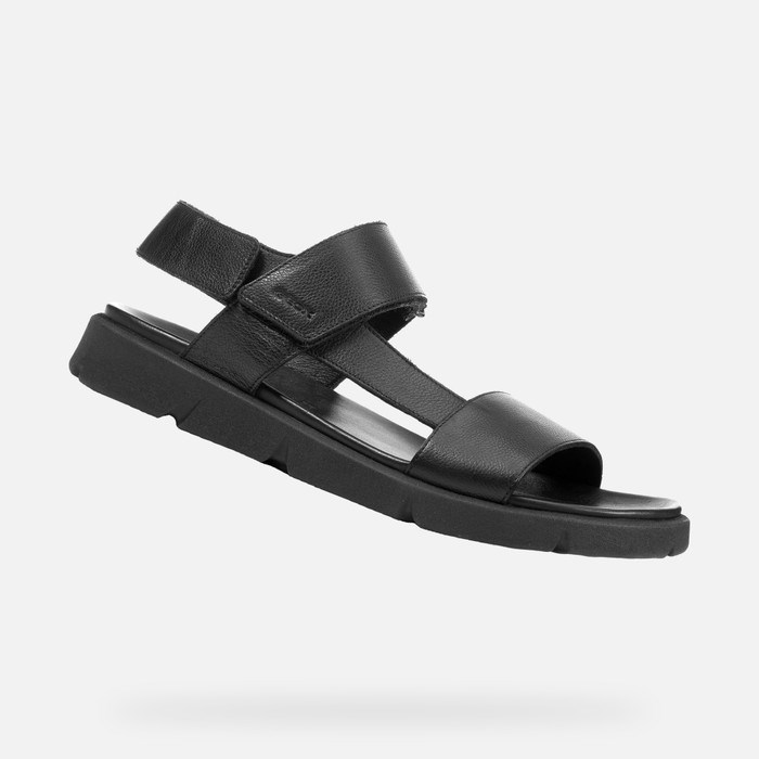 Sandále Geox Xand 2s Panske Čierne | 32840-XLTO