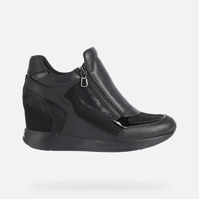 Slip On Geox Nydame Damske Čierne | 79154-ZQCT