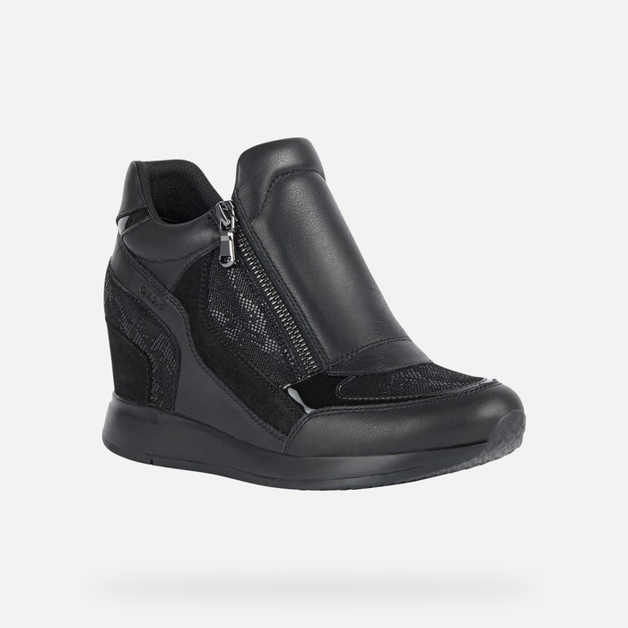 Slip On Geox Nydame Damske Čierne | 79154-ZQCT