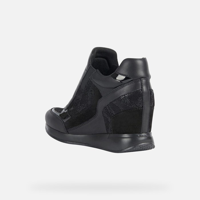 Slip On Geox Nydame Damske Čierne | 79154-ZQCT