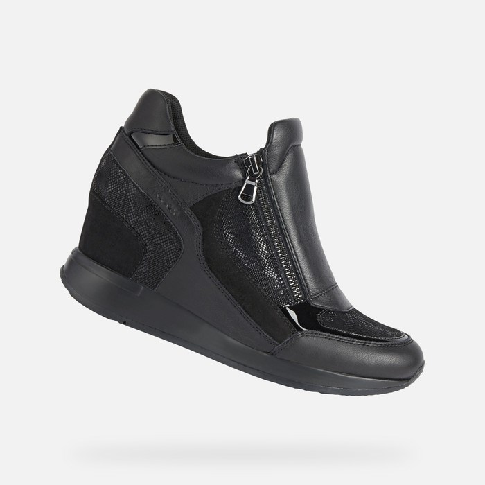 Slip On Geox Nydame Damske Čierne | 79154-ZQCT