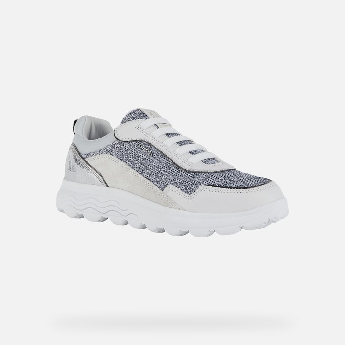 Slip On Geox Spherica Damske Biele | 46792-JFXG