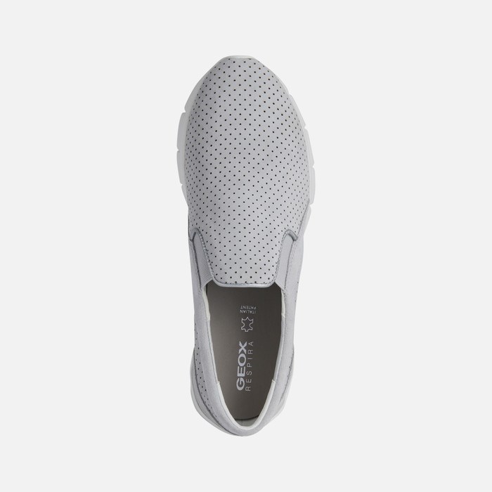 Slip On Geox Sukie Damske Svetlo Siva | 26017-XSVG