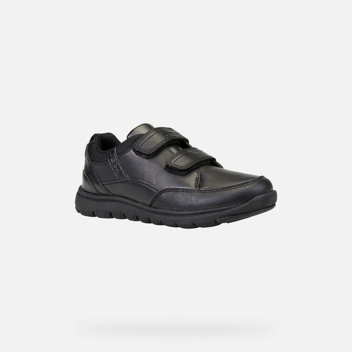 Slip On Geox Xunday Chlapcenske Čierne | 64283-XSWA