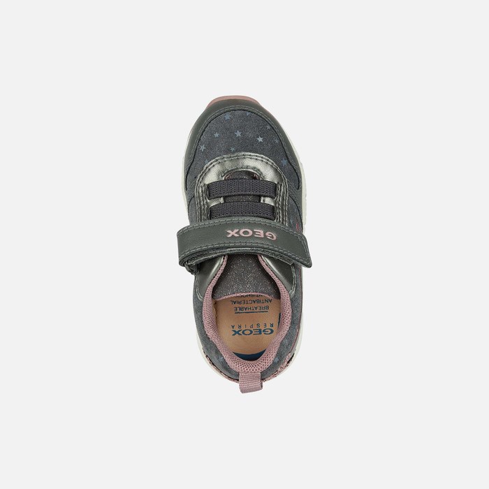 Tenisky Geox Alben Pre Babatka Tmavo Siva Ruzove | 04978-FWQT