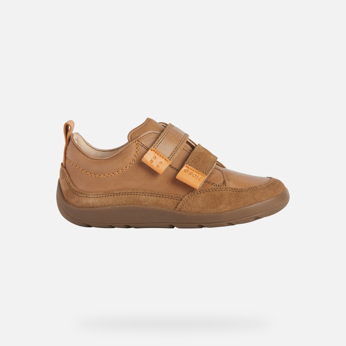 Tenisky Geox Barefeel Chlapcenske Oranžové | 60834-ZEPY