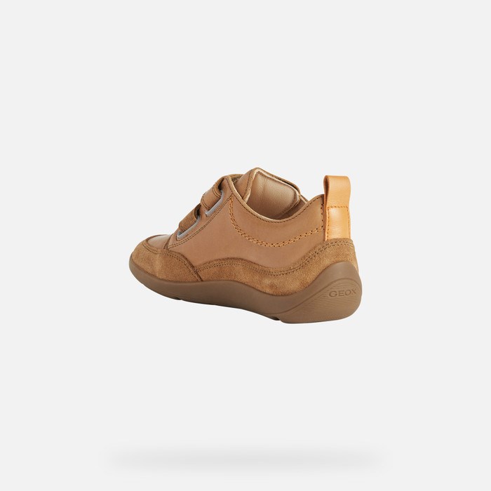 Tenisky Geox Barefeel Chlapcenske Oranžové | 60834-ZEPY