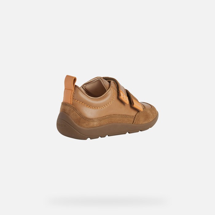 Tenisky Geox Barefeel Chlapcenske Oranžové | 60834-ZEPY