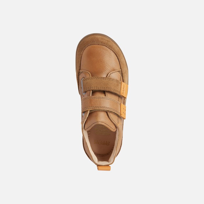 Tenisky Geox Barefeel Chlapcenske Oranžové | 60834-ZEPY