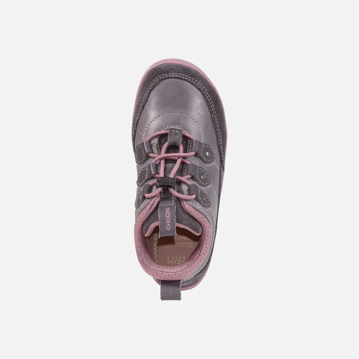 Tenisky Geox Barefeel Chlapcenske Tmavo Siva Tmavo Ruzove | 57092-QLPH