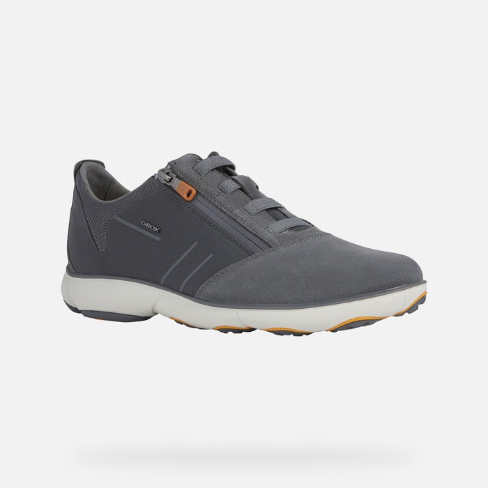 Tenisky Geox Nebula Panske Anthracite | 10346-MCJN