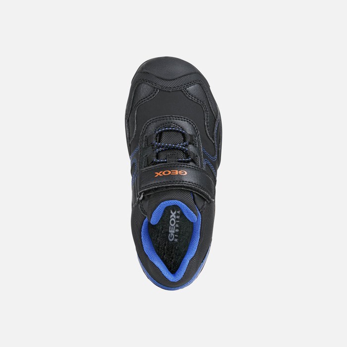 Tenisky Geox New Savage Abx Chlapcenske Kráľovská Modrá Čierne | 12745-FZQR