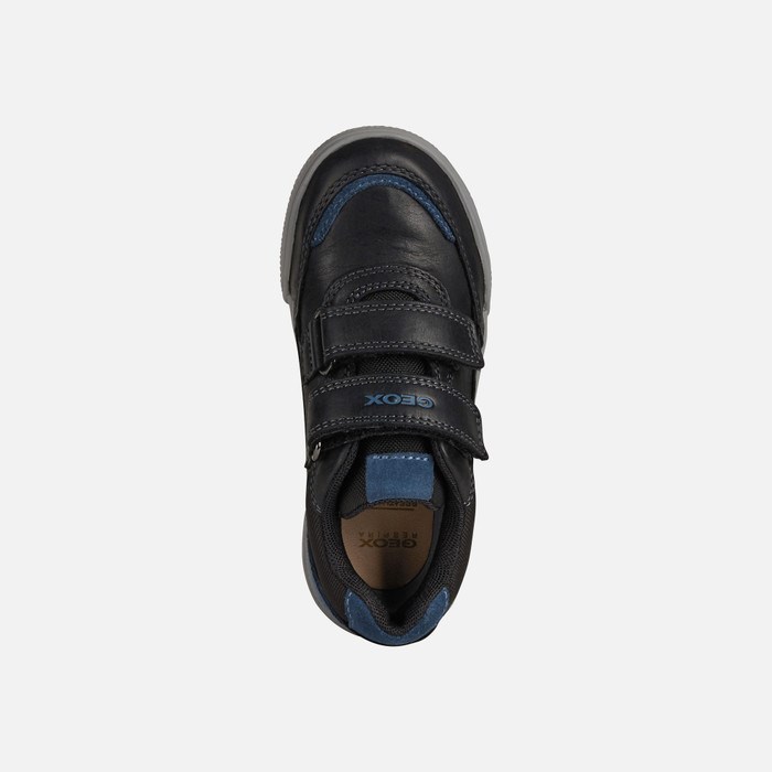 Tenisky Geox Poseido Chlapcenske Čierne Modre | 49865-QLUN