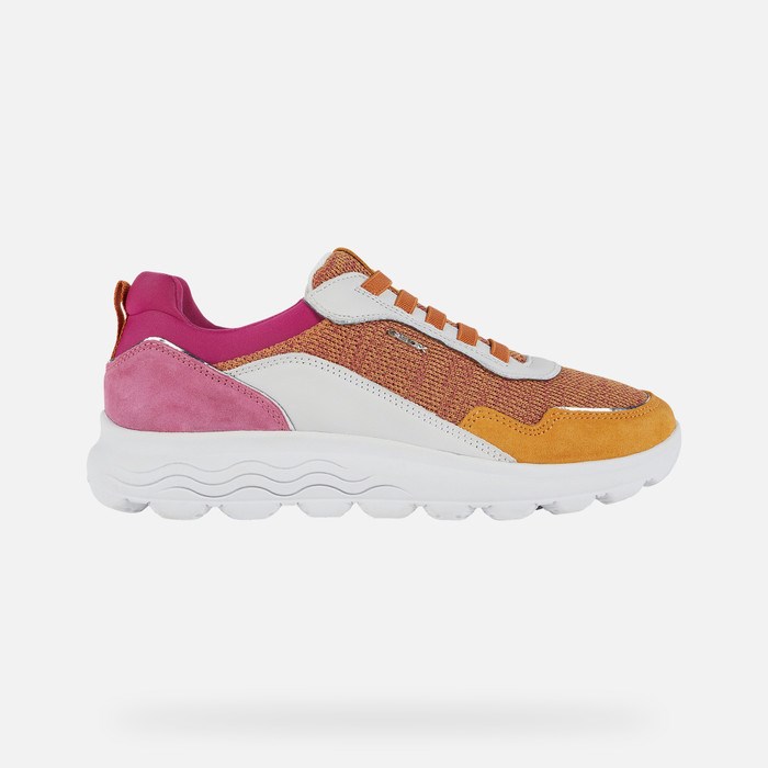 Tenisky Geox Spherica Damske Oranžové Fuchsie | 83917-GSVO