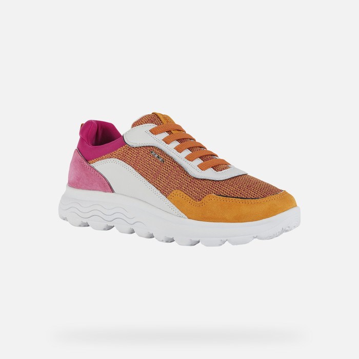 Tenisky Geox Spherica Damske Oranžové Fuchsie | 83917-GSVO