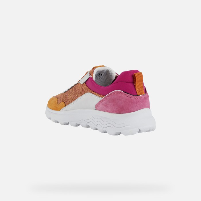 Tenisky Geox Spherica Damske Oranžové Fuchsie | 83917-GSVO