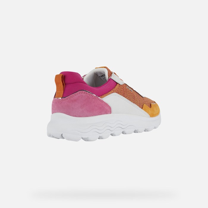 Tenisky Geox Spherica Damske Oranžové Fuchsie | 83917-GSVO