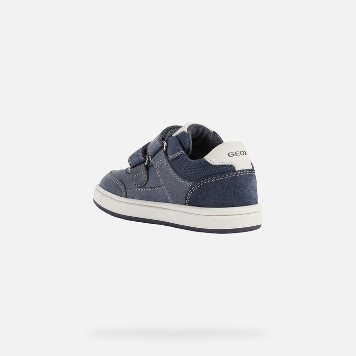 Tenisky Geox Trottola Pre Babatka Námornícka Modrá Biele | 68125-IBTY