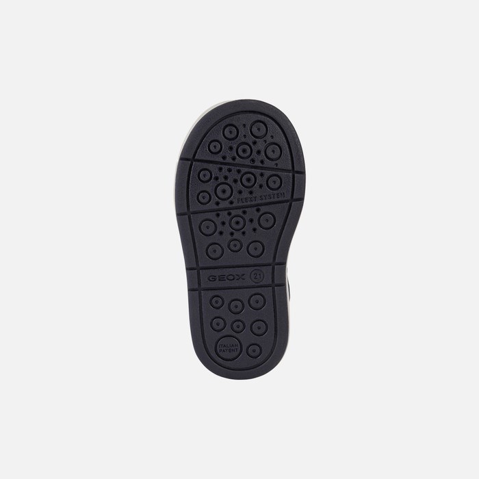 Tenisky Geox Trottola Pre Babatka Námornícka Modrá Biele | 68125-IBTY