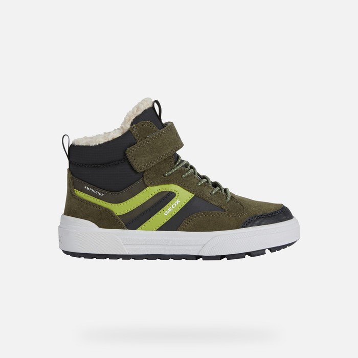 Tenisky Geox Weemble Abx Chlapcenske Tmavo Zelene Zelene | 35401-LDYJ