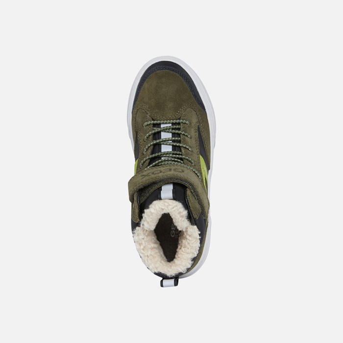 Tenisky Geox Weemble Abx Chlapcenske Tmavo Zelene Zelene | 35401-LDYJ